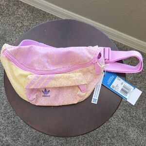 Adidas Pink and Yellow Belt Bag